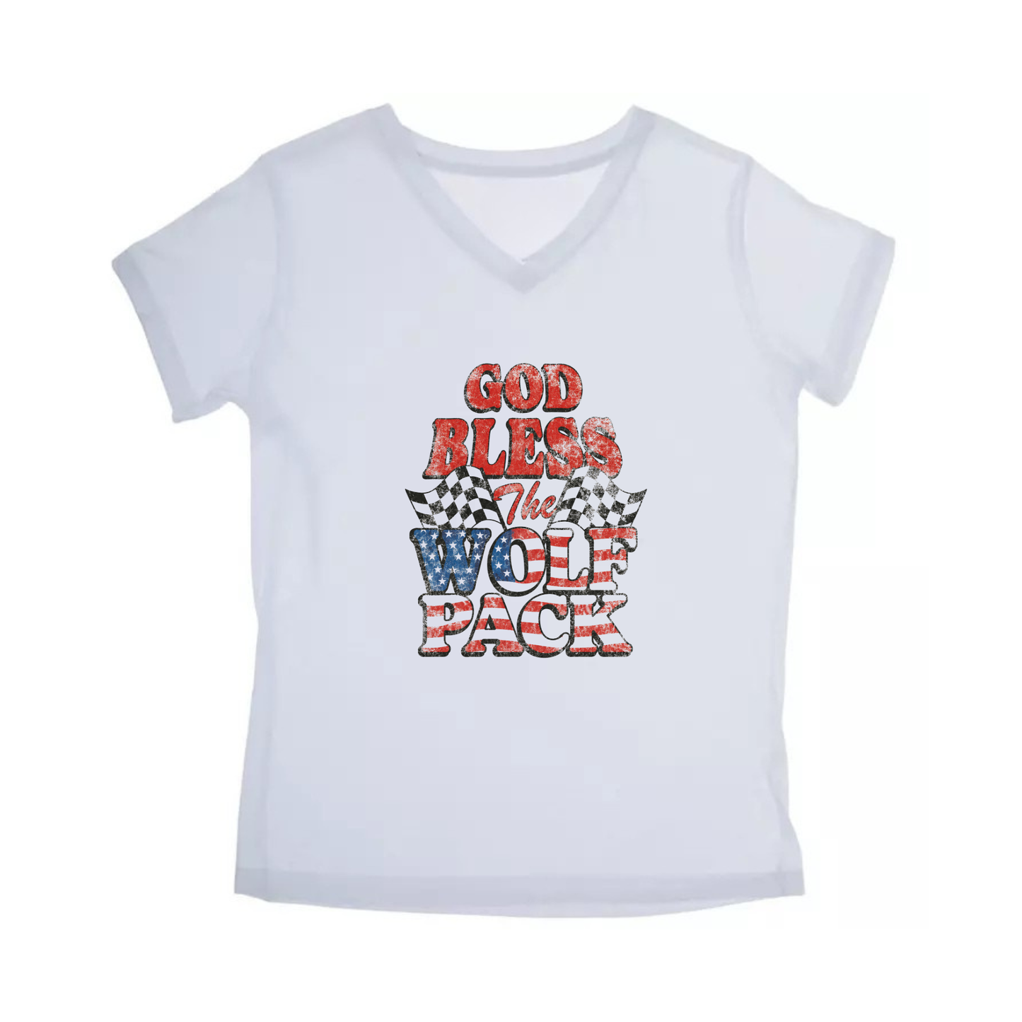 God Bless the Wolf Pack V-Neck